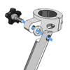 Fishmaster T-Top Vertical Brace Standoffs - Tower Frame Stabilizer (Center Consoles Under 30in.) Quick Release Knobs - Pro Series view 4
