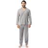Fruit of the Loom Men's Jersey Knit Pajama Sleep Set, Grey, XX-Large