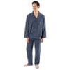 Fruit of the Loom Men's Flannel Pajama Sleep Set, Navy Plaid, 3X view 1