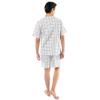 Fruit of the Loom Men's Broadcloth Short Sleeve Pajama Set, Natural/Green Plaid, Medium view 2