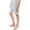 Fruit of the Loom Men's Broadcloth Short Sleeve Pajama Set, Natural/Green Plaid, Medium view 3