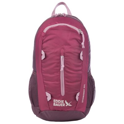Eddie Bauer Stowaway Packable Backpack | Travel | Outdoor | Lightweight | Foldable | Durable | Ripstop Polyester | 20L - Port Red