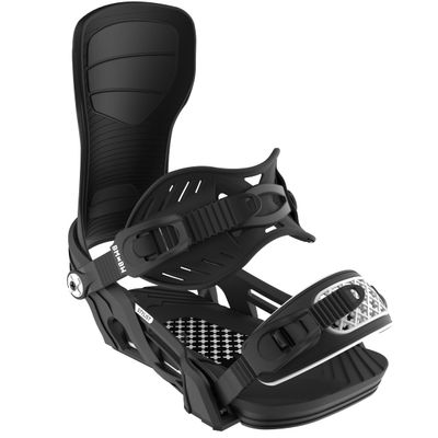 Bent Metal Stylist Womens Snowboard Bindings, S/M: US W 5-8, Black
