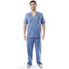 Fruit of the Loom Men's Broadcloth Short Sleeve Top and Long Pants Pajama Set, Medium Blue, X-Large view 1