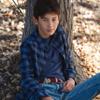 Peppercorn Kids Boys Braided Stretchy Cord Belt - Navy/Red - Age (8-14Yr) view 2