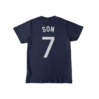 1863FC Youth Tottenham Hotspur Kids Son Heung-min Cotton T-Shirt - Navy Youth Size (US, Alpha, Medium, Regular, Regular, Navy)