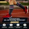 Pembrook 3 Pairs Compression Socks 20-30 mmHg for Travel, Women Compression Socks for Flying, Line Patterns view 2