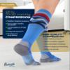 Pembrook 3 Pairs Compression Socks 20-30 mmHg for Travel, Women Compression Socks for Flying, Line Patterns view 3