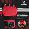 Weight Lifting Gym Gloves for Men & Women, Workout Exercise Gloves with Wrist Support & Anti-Slip Palm for Hanging, Rowing, Pullups, Bodybuilding, Powerlifting & Calisthenics (Red, Small) view 4