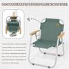 Camping Chair Outdoor Classic Leisure Camp Chair, Portable Folding Stable Beach Chair with Armrests, Load-Bearing 120kg/264.6lbs(Green) view 3