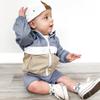 Karesoull Toddler Baby Boy Hooded Jacket Long Sleeve Flap Pocket Zip Up Hoodie Coat Fall Winter Outwear (Blue, 12-18 Months) view 2