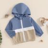Karesoull Toddler Baby Boy Hooded Jacket Long Sleeve Flap Pocket Zip Up Hoodie Coat Fall Winter Outwear (Blue, 12-18 Months) view 4