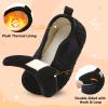 BARERUN Toddler & Boy's Warm Fuzzy Kids Slippers - Cozy Slip-on House Shoes With Non-Slip Rubber Sole - Soft, Lightweight Walking Shoes - Indoor/Outdoor - Black - 12-18 Months view 2