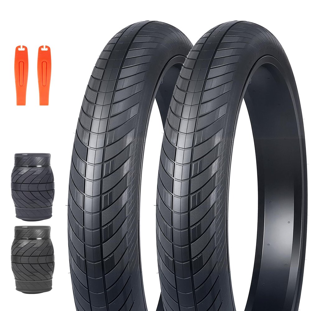 BALINGE 2 Pack 26x3.0 Fat Bike Tires ebike Tires Mountain Bike Heavy Duty High-Performance Wear-Resistant E-Bike Mountain Snow Bike Tire 26 x 3 Fat tireBlack2 Tire 2 LeversNon-Slip