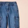 Amazon Essentials Boys' Stretch Denim Cargo Jean, Indigo, Medium view 2