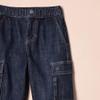 Amazon Essentials Boys' Stretch Denim Cargo Jean, Dark Wash, XX-Large view 2
