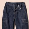Amazon Essentials Boys' Stretch Denim Cargo Jean, Dark Wash, XX-Large view 4
