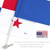 Breeze Decor Copa America 2024 Panama Car Flag 2 PCS Pack Bandera Para Carros De Panamanian Window Clip Sports Fan Gifts World Cup Football Poster Pole Mount League, Patriotic Decorations Made in USA view 3