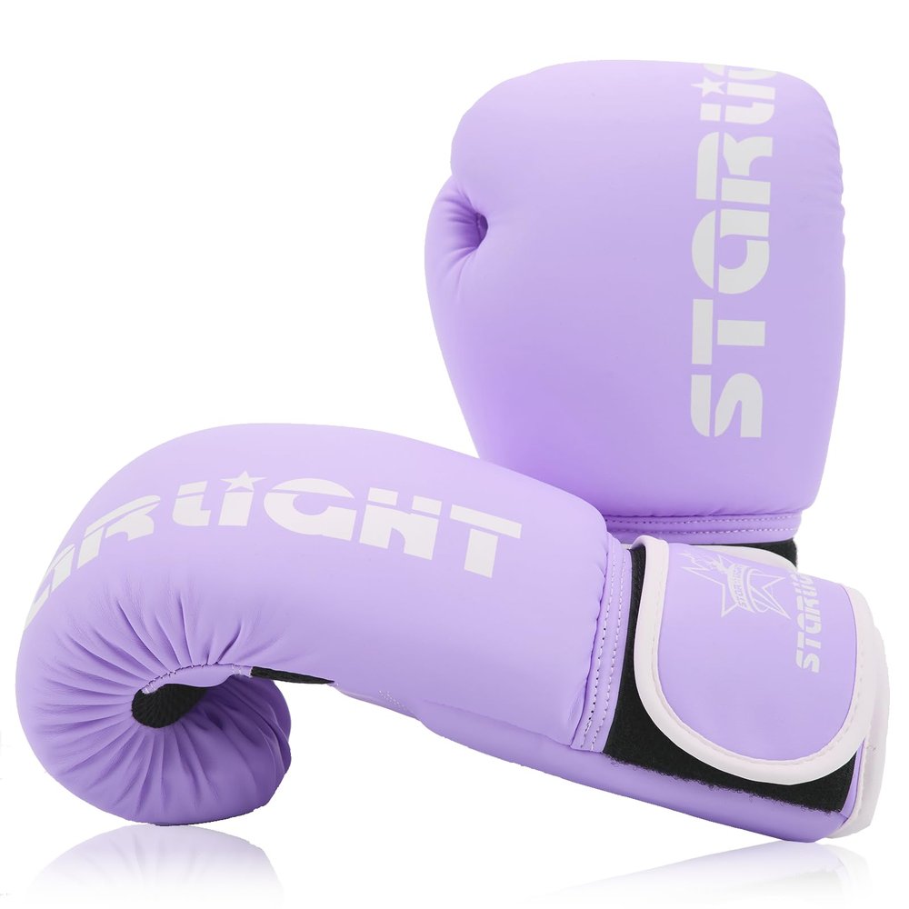 Boxing Gloves for Women, Sparring Training Punching MMA Kickboxing Boxing Gloves, Heavy Bag Workout Gloves for Boxing, Kickboxing, Muay Thai, MMA (Purple, 14oz)