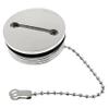 XUEYEGONGJI Boat Gas Cap 2in Boat Fuel Cap Stainless Steel Marine Gas Cap Replacement with Chain Silver Boat Deck Hardware Boat Accessories Boat Gas Cap Replacement view 1