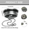 XUEYEGONGJI Boat Gas Cap 2in Boat Fuel Cap Stainless Steel Marine Gas Cap Replacement with Chain Silver Boat Deck Hardware Boat Accessories Boat Gas Cap Replacement view 3