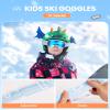 OutdoorMaster Kids Ski Goggles OTG Snowboard Goggles with 100% UV Protection Kids Snow Goggles for Boys Girls Toddler(WhiteFrame Vlt 18.3%+Revo IceBlue Lens) view 4