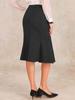 Allegra K Ruffle Hem Pencil Skirt for Women's Mermaid High Waist Business Elegant Casual Midi Skirts Small Black view 2
