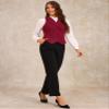 Allegra K Notched Lapel Waistcoat Vest for Women's Double Breasted V Neck Sleeveless Workwear Suit Vests X-Large Burgundy view 4