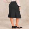Allegra K Ruffle Hem Pencil Skirt for Women's Mermaid High Waist Business Elegant Casual Midi Skirts X-Small Black view 2