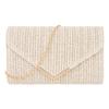 Felite Fnn Women Mini Straw Woven Clutch Handbag Chain Strap Cross-body Shoulder Bag view 1