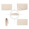 Felite Fnn Women Mini Straw Woven Clutch Handbag Chain Strap Cross-body Shoulder Bag view 3