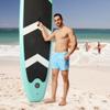 NIMENJOJA Mens 5" Swim Trunks with Compression Liner Stretch Board Shorts Quick Dry Zipper Pockets Beach Shorts Blue Shark view 2