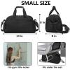 14 inch Small Gym Bag for Women & Men, Mini Duffel Bag for Travel Sports Lightweight Carry On Bag, Black view 3