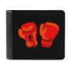 Red Boxing Gloves Slim Bifold Wallets Fashion Credit Card Holder Wallet Unisex Purse Travel view 1