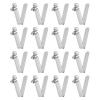 HARFINGTON 16pcs Single Button Kayak Paddle Snap Spring Clip 5x8.5x30mm 65Mn Spring Steel V-Shaped Hollow Lift Telescopic Locking Tube Pole Clips for Tent Umbrella Camping view 1