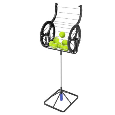 2 in 1 Tennis Ball Picker, 55 Large Capacity Stainless Steel Balls Receiver Pick Up Rollers Tool, Tennis Ball Automatic Collector, Tennis Ball Retriever Basket Roller Hopper, for Schools, Clubs