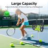 2 in 1 Tennis Ball Picker, 55 Large Capacity Stainless Steel Balls Receiver Pick Up Rollers Tool, Tennis Ball Automatic Collector, Tennis Ball Retriever Basket Roller Hopper, for Schools, Clubs view 2