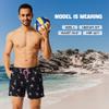 NIMENJOJA Mens 5" Swim Trunks with Compression Liner Stretch Board Shorts Quick Dry Zipper Pockets Beach Shorts view 3