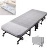 Rollaway Bed with Mattress for Adults, Portable Foldable Bed with Sponge Mats and Strong Sturdy Frame Space Saving Fold Up Bed with Universal Wheel, No Assembly Required(190 * 90 * 30cm) view 1