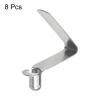 HARFINGTON 8pcs Single Button Kayak Paddle Snap Spring Clip 5x8.5x30mm 65Mn Spring Steel V-Shaped Hollow Lift Telescopic Locking Tube Pole Clips for Tent Umbrella Camping view 3