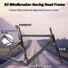 46CM/48CM/50CM/52CM/54CM Carbon Fiber Road Bike Frameset with Fork C Brake QR 100/130mm Internal Routing Racing Bicycle Frame (Color : Matte Black, Size : 50cm) view 2