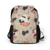 VFKLT Cow Print Drawstring Backpack Lightweight Gym Bag for Men Women Sports Backpack String Bags for Hiking view 1