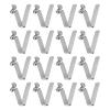 HARFINGTON 16pcs Single Button Kayak Paddle Snap Spring Clip 5.5x8.5x34mm 65Mn Spring Steel V-Shaped Hollow Lift Telescopic Locking Tube Pole Clips for Tent Umbrella Camping view 1
