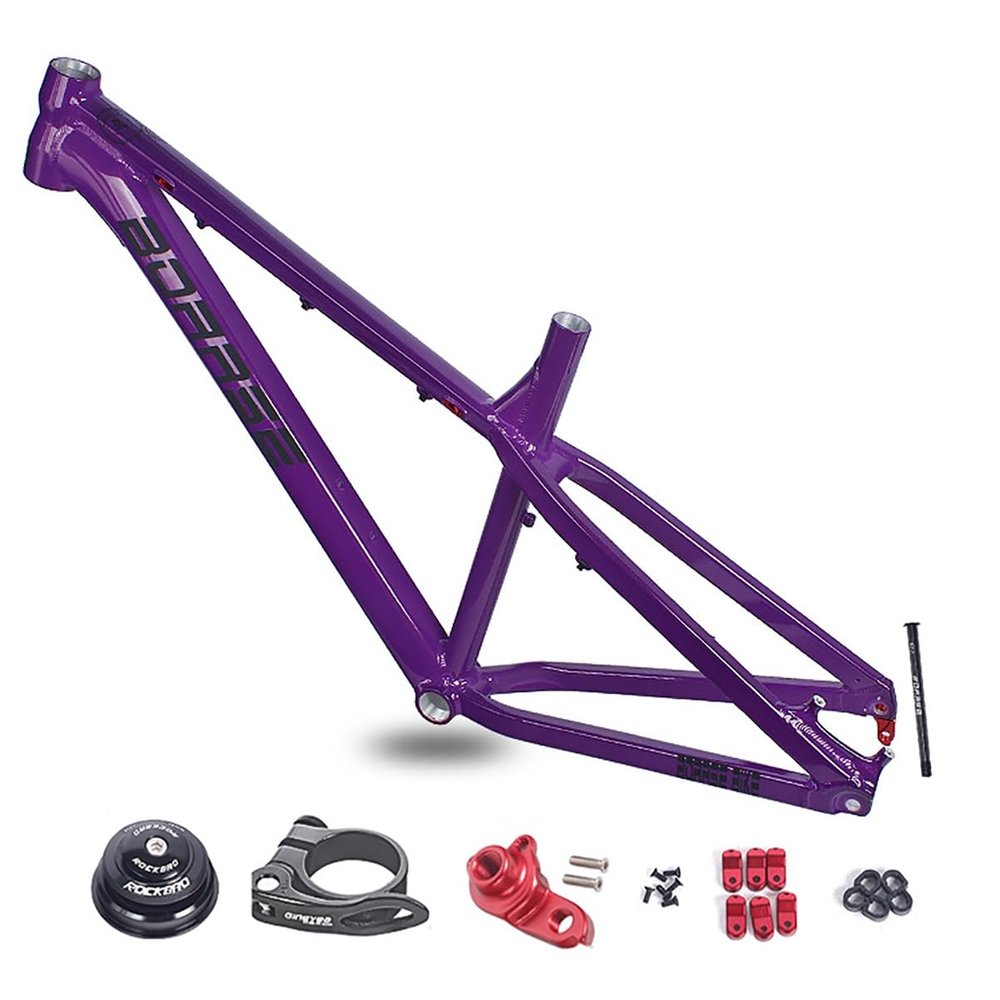 26er/27.5er AM Hardtail Frame Aluminum Alloy 17'' Mountain Bike Frame Disc Brake Thru Axle 12X142mm MTB Rigid Frame Internal Routing