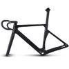 700C Road Carbon Fiber Bike Frameset 49/52/54/56/59CM Adult Road Bike Frame Disc Brake Thru Axle 142x12mm Routing Internal with Carbon Fork Integrated Carbon Handlebar view 1