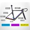 700C Road Carbon Fiber Bike Frameset 49/52/54/56/59CM Adult Road Bike Frame Disc Brake Thru Axle 142x12mm Routing Internal with Carbon Fork Integrated Carbon Handlebar view 3