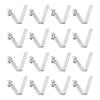 HARFINGTON 16pcs Single Button Kayak Paddle Snap Spring Clip 5x7.5x37mm 65Mn Spring Steel V-Shaped Hollow Lift Telescopic Locking Tube Pole Clips for Tent Umbrella Camping view 1