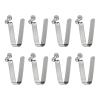 HARFINGTON 8pcs Single Button Kayak Paddle Snap Spring Clip 5.5x7.5x35mm 65Mn Spring Steel V-Shaped Hollow Lift Telescopic Locking Tube Pole Clips for Tent Umbrella Camping view 1
