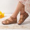 Women Wedges Vintage Sandals,Comfy Orthopedic Walking Shoes, Casual Shoes Summer Comfortable Walking Open Toe Beach Sandals Casual Flat Sandals(Brown,US 10) view 4