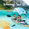 Sunlite Sports 2 Person Inflatable Kayak with Sunshade Canopy, High Output Air Pump and Storage Bag, Portable Tandem Kayak with Aluminum Oars for Lakes and Rivers view 2